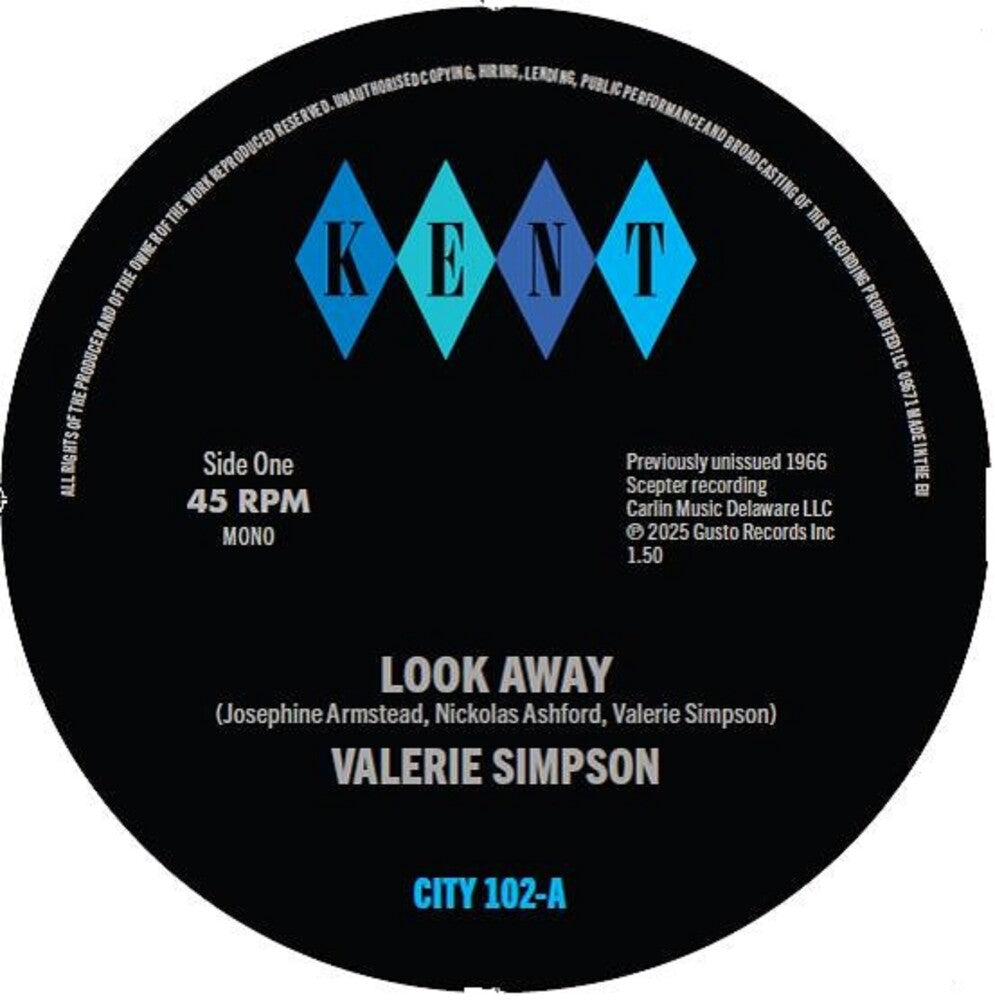 the album cover for Valerie Simpson - Look Away / It's Just Love (Uk)
