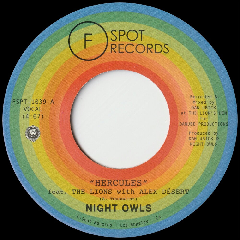 the album cover for Night Owls - Hercules (feat. Alex Desert &amp; The Lions) b/w Tell It Like It Is (feat. Asdru Sierra)