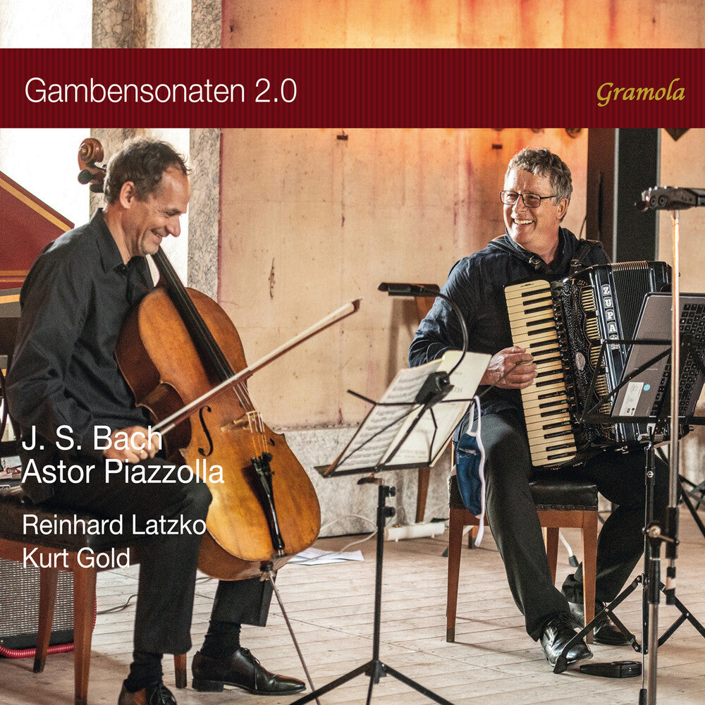 the album cover for Reinhard Latzko - Gambensonaten 2.0 - For Vc & Accordion