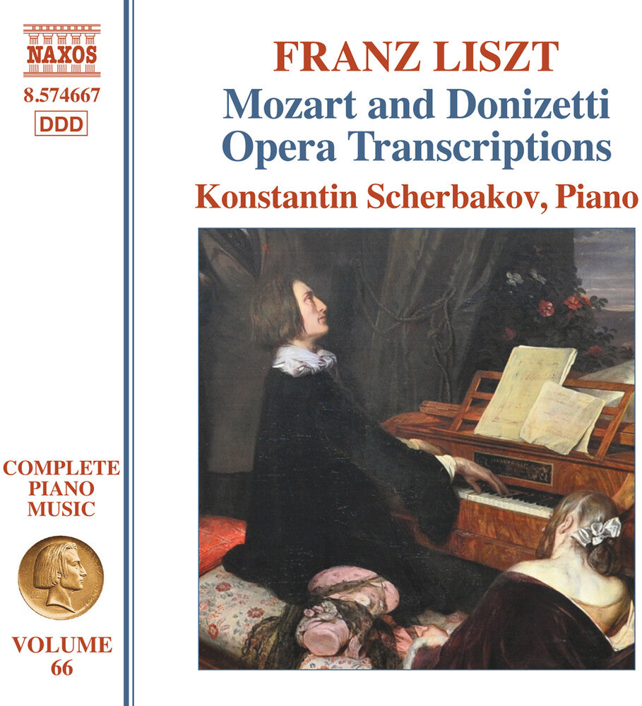 the album cover for Konstantin Scherbakov - Liszt: Complete Pno Music Vol. 66 - Mozart & Doniz