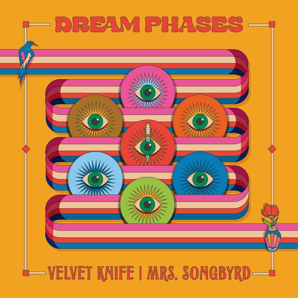the album cover for Dream Phases - Velvet Knife B/W Mrs. Songbyrd - Orange [Colored Vinyl]