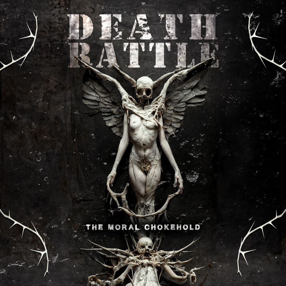 the album cover for Death Rattle - The Moral Chokehold