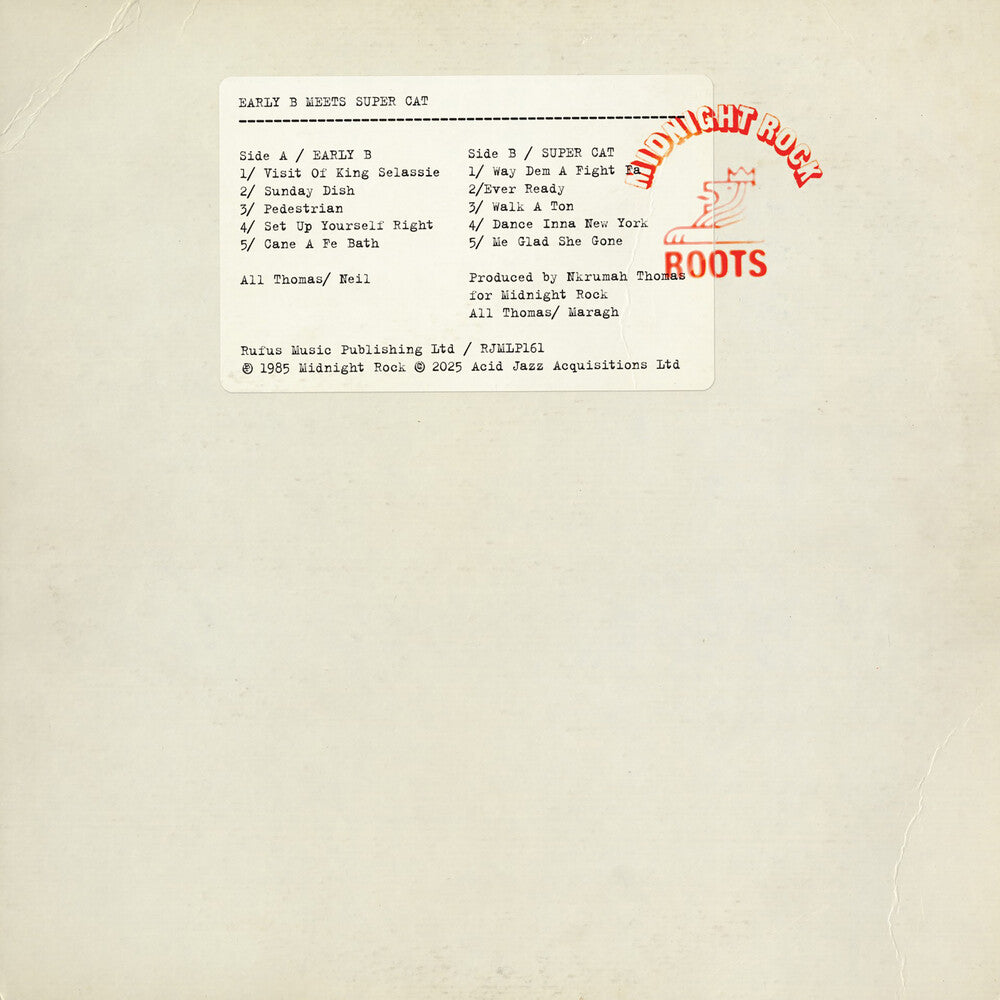 Early B / Super Cat - Early B Meets Super Cat [LP] Vinyl Record