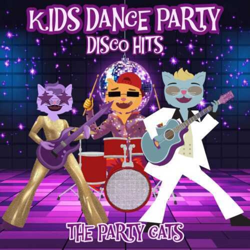 the album cover for Party Cats - Kids Dance Party: Disco Hits