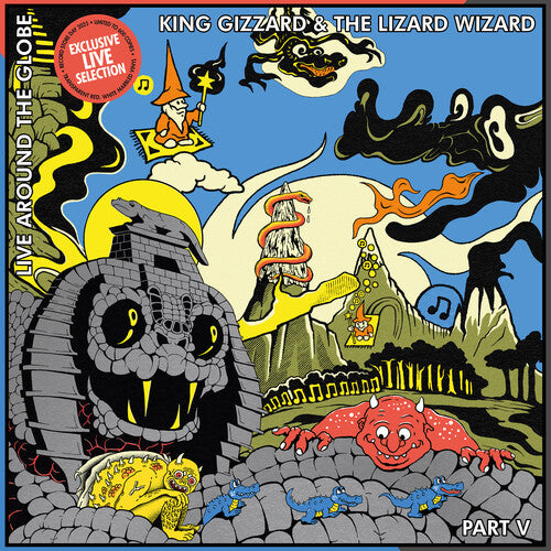 King Gizzard and the Lizard Wizard - Live Around The Globe: Part V [Red & White Marble] Vinyl Record