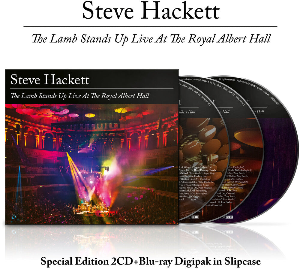 the album cover for Steve Hackett - The Lamb Stands Up Live At The Royal Albert Hall [3 CD]