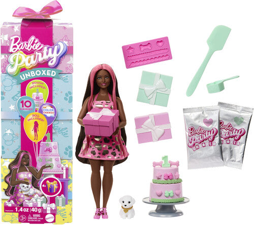 Barbie Party Unboxed - Barbie Party Unboxed Doll Pet Birthday Red Doll - Collectibles