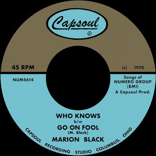Black,marion - Go On Fool B/w Who Knows - Vinyl Record