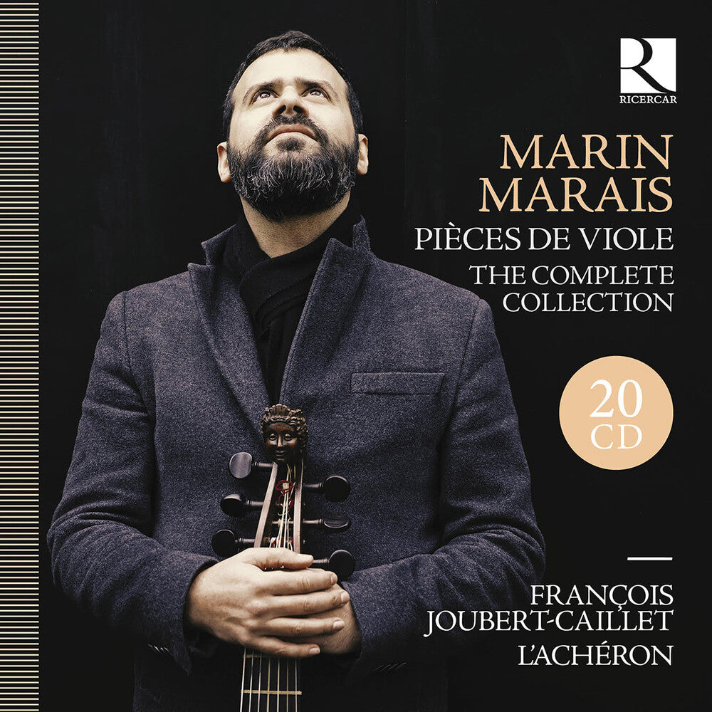 the album cover for Joubert-Francois Caillet - Marin Marais: Pieces De Viole - The Complete Colle