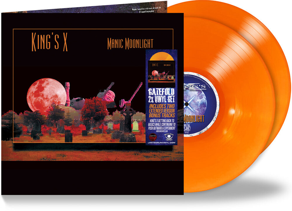 King's X - Manic Moonlight - Orange (Bonus Tracks) [Colored Vinyl] Vinyl Record