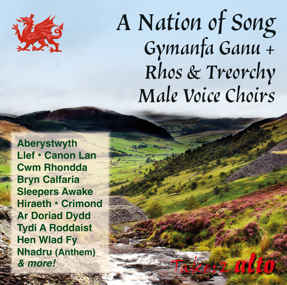 the album cover for Rhos Male Voice / Treorchy Male Voice Choirs - Nation Sings: Welsh Song Festival