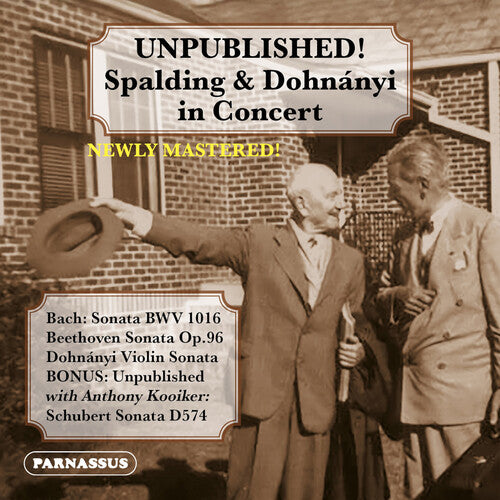Spalding,albert / Ernst Von Dohnanyi - Unpublished - Music CD