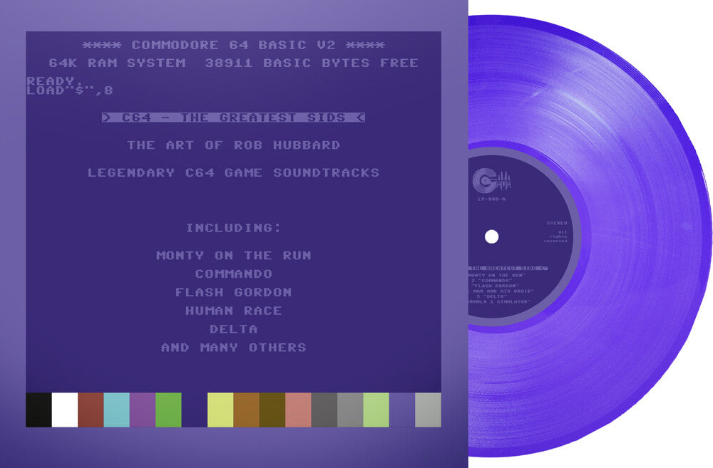 Hubbard, Rob - C64 Greatest Sids: The Art Of Rob Hubbard - Limited To 100 Handnumbered Edition (Purple Vinyl) [LP] Vinyl Record