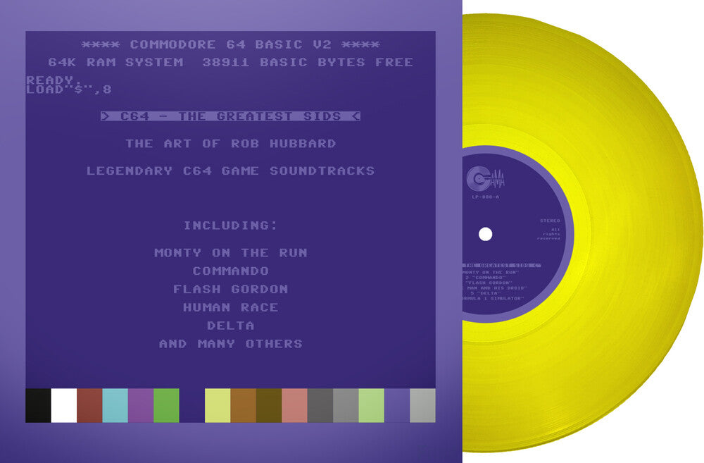 C64 Greatest Sids: Art Of Rob Hubbard - Yellow [LP] Vinyl Record