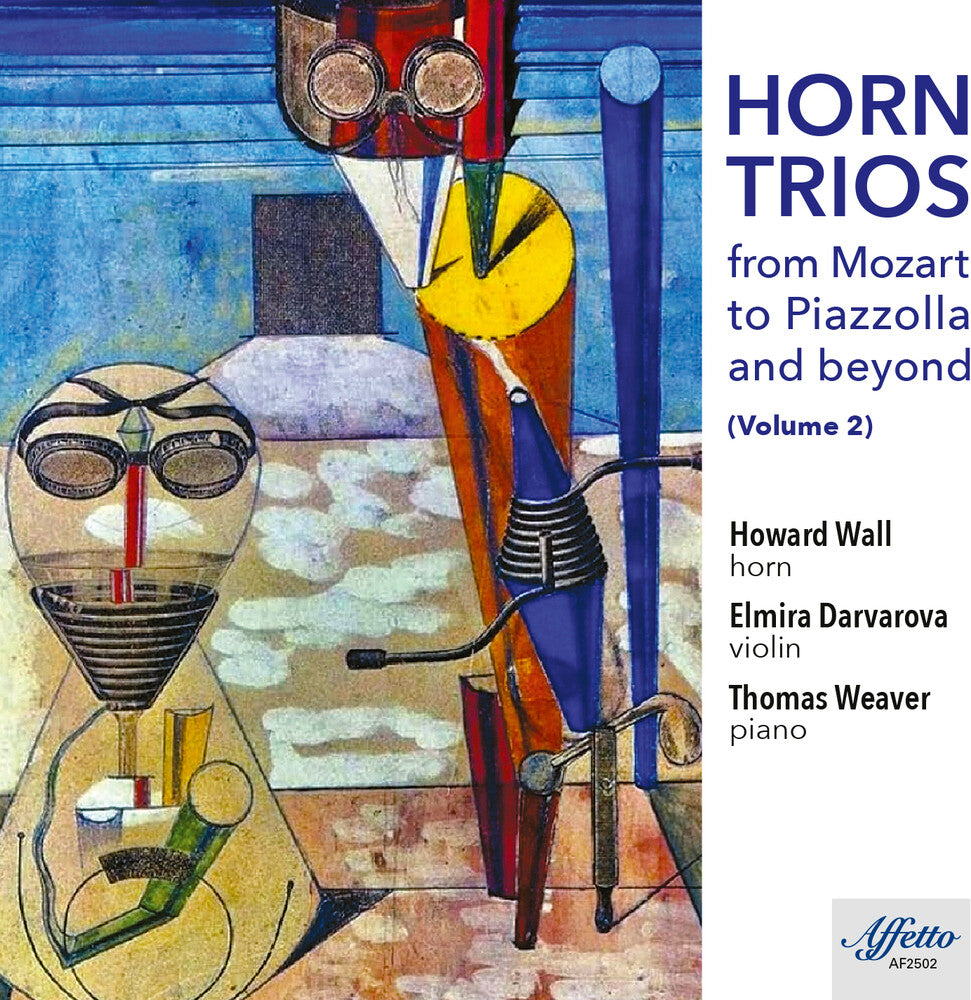 the album cover for Howard Hall - Horn Trios From Mozart To Piazzolla & Beyond