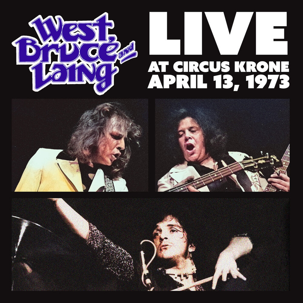 Bruce West  & Laing - Live at Circus Krone, Frankfurt, Germany - April 13, 1973 [Clear Frosted Glass] Vinyl Record