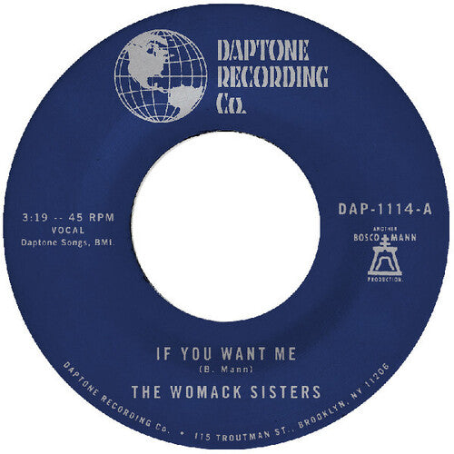 Womack Sisters - If You Want Me / I Just Don't Want You To Say - Vinyl Record