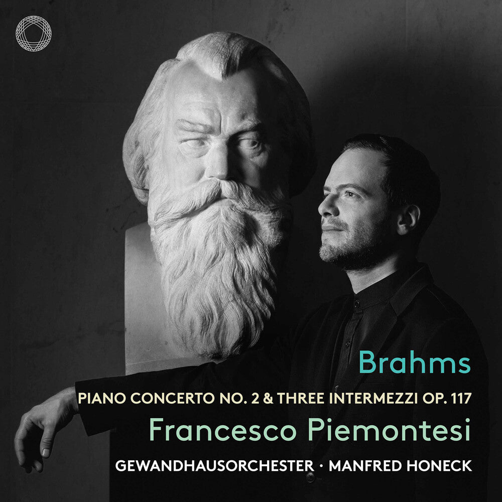 the album cover for Francesco Piemontesi - Brahms: Pno Con No. 2 & Three Intermezzi Op. 117