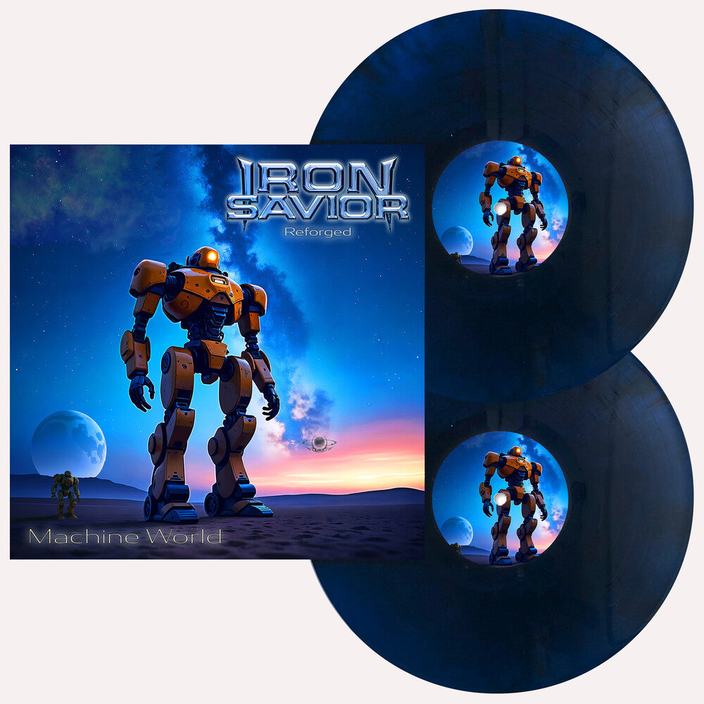 Iron Savior -  Reforged - Machine World [2 LP Starbreaker Blue] Vinyl Record