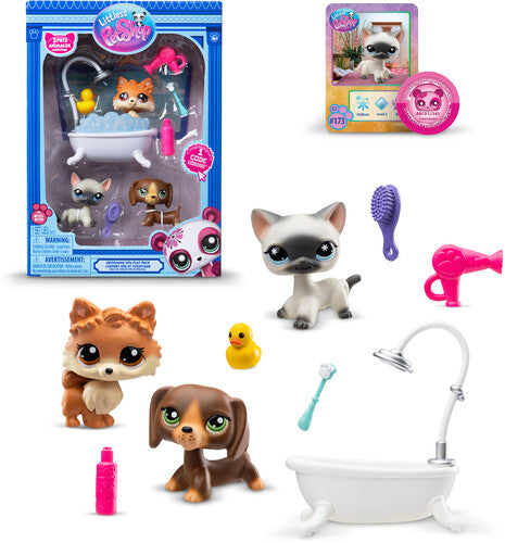 Littlest Pet Shop Gromming Spa Play Pck 3 Pets 638 - Littlest Pet Shop Gromming Spa Play Pck 3 Pets 638 - Collectibles