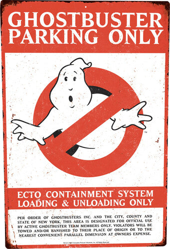Ghostbusters Parking Metal Sign - Ghostbusters Parking Metal Sign - Collectibles