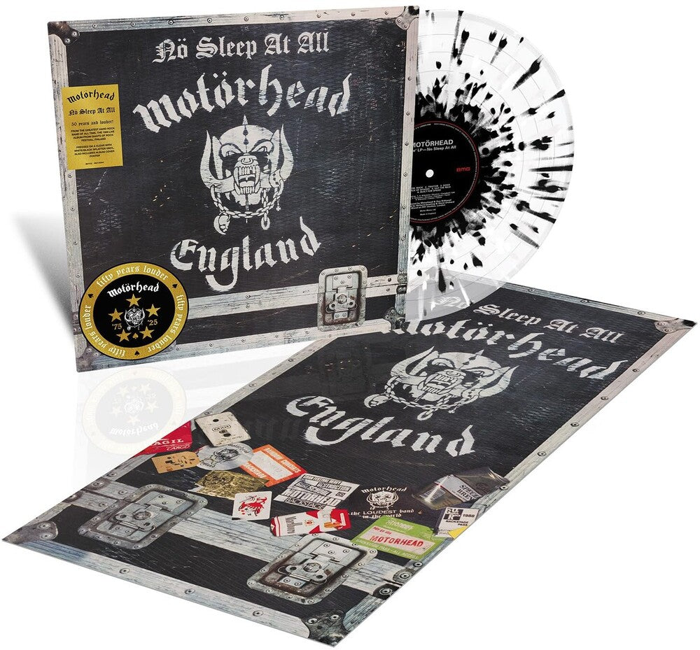 Motörhead - No Sleep At All (Blk) [Clear Vinyl] (Wht) (Aniv) (Spla) Vinyl Record