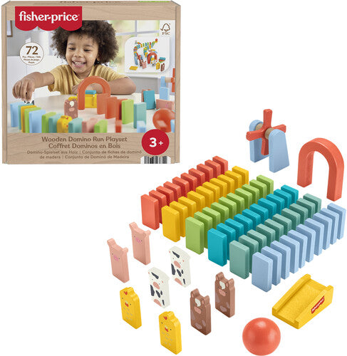 Fisher Price Wood - Wooden Domino Run Playset - Collectibles