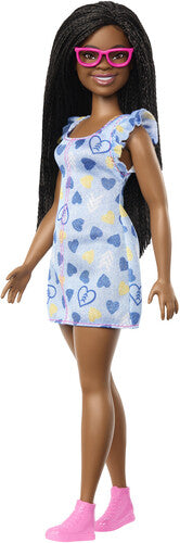 Barbie Fashionista - Blue And Yellow Hearts With Down Syndrome Brunette - Collectibles