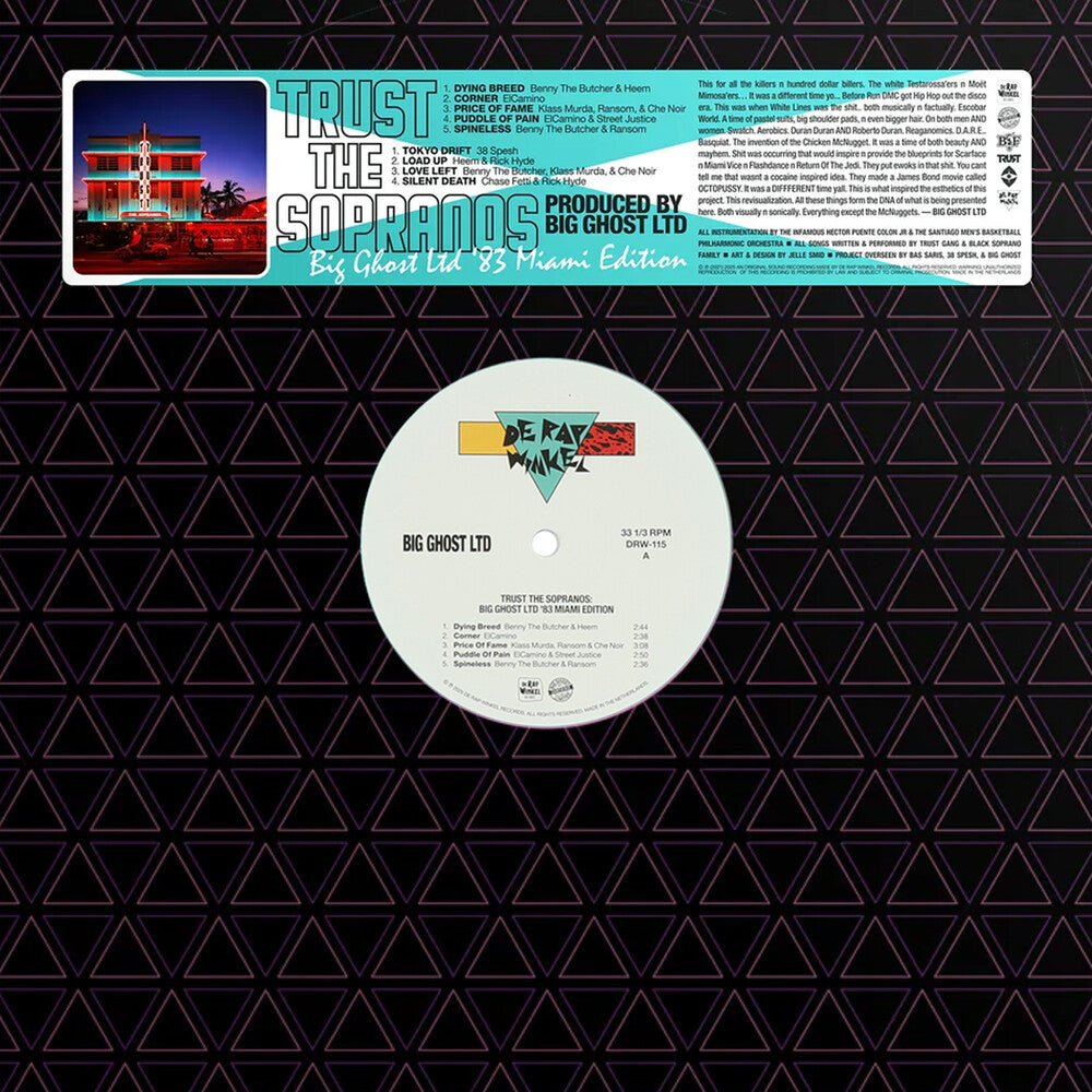 38 Spesh & Benny The Butcher  - Trust The Sopranos: Big Ghost Ltd '83 Miami Edition [Turquoise vinyl] Vinyl Record