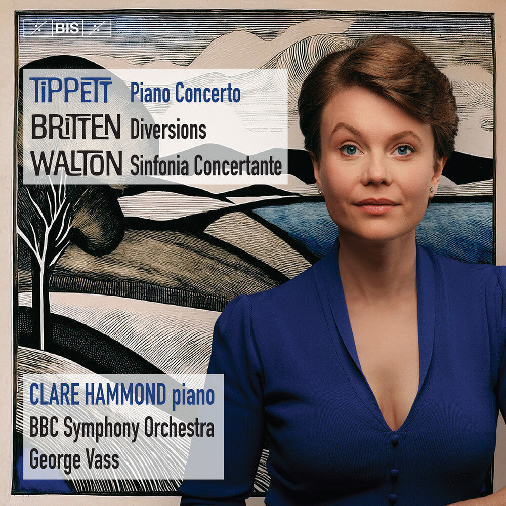 the album cover for Clare Hammond - Tippett Britten & Walton
