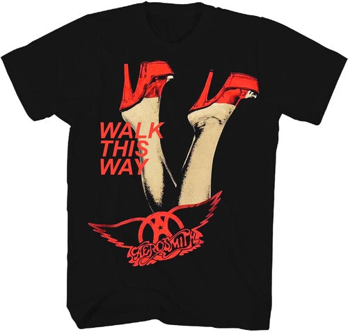 Aerosmith Walk This Way Tshirt Med Blk 38441080a2 - Aerosmith Walk This Way Tshirt Med Blk 38441080a2 - Apparel