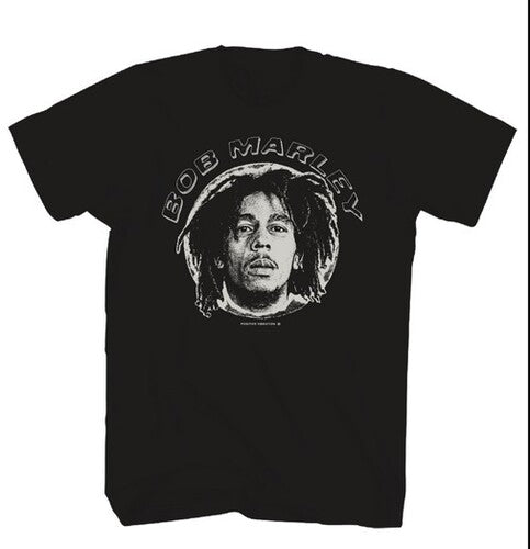 Bob Marley Round Photo Tshirt Med Blk Zrbm0672a2 - Bob Marley Round Photo Tshirt Med Blk Zrbm0672a2 - Apparel