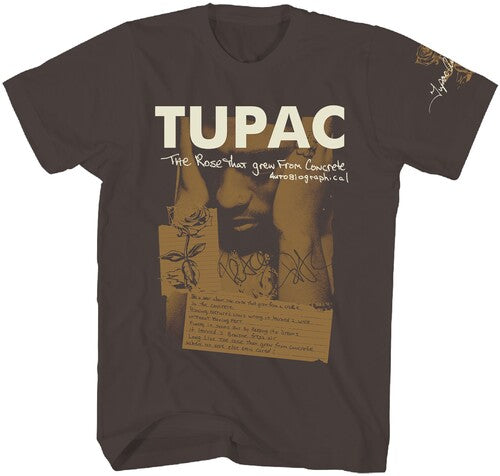 Tupac Poetry Tshrit Shrt Slv Xl Brown 31781817a4 - Tupac Poetry Tshrit Shrt Slv Xl Brown 31781817a4 - Apparel