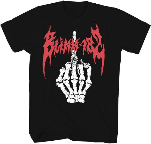 Blink 182 Skeleton Finger Tshirt Xl Blk 10581011a4 - Blink 182 Skeleton Finger Tshirt Xl Blk 10581011a4 - Apparel