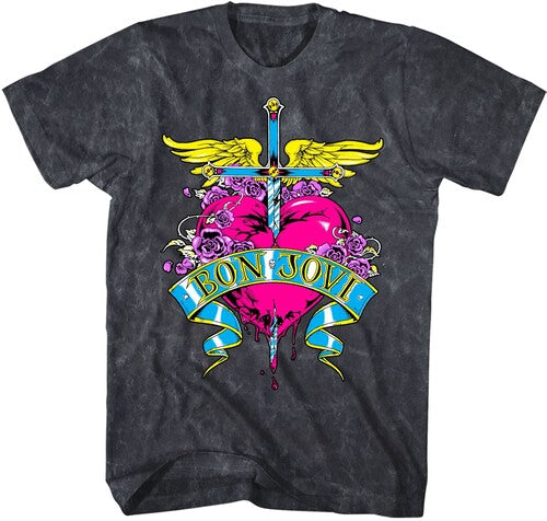 Bon Jovi Heart Vintage Tshrit 2xl Blk 10531029a5 - Bon Jovi Heart Vintage Tshrit 2xl Blk 10531029a5 - Apparel