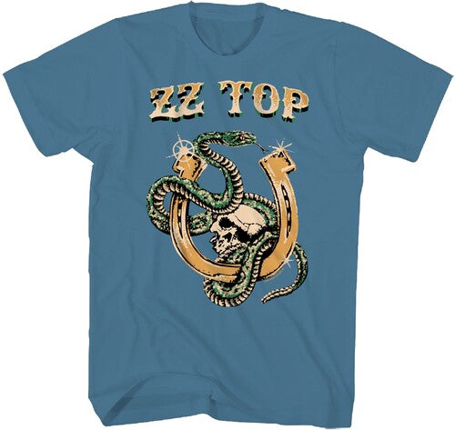 Zz Top Snake Skull Tshirt Shrt Slv Xl 24zzt005a4 - Zz Top Snake Skull Tshirt Shrt Slv Xl 24zzt005a4 - Apparel