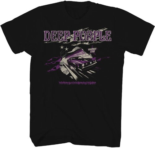Deep Purple Highway Star Tshirt Med Blk 24dpp021a2 - Deep Purple Highway Star Tshirt Med Blk 24dpp021a2 - Apparel