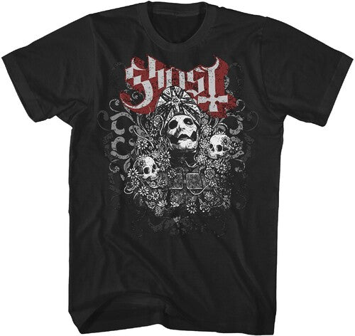 Ghost Papa Skull Faces Tshirt Sm Blk Ts4406gosa1 - Ghost Papa Skull Faces Tshirt Sm Blk Ts4406gosa1 - Apparel