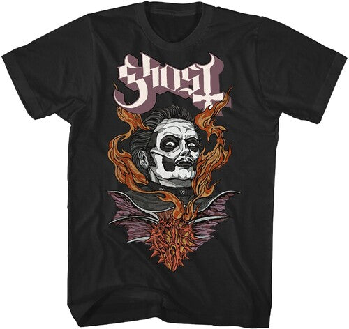 Ghost Card Copia Flaming Tshirt Lg Ts4408gosa3 - Ghost Card Copia Flaming Tshirt Lg Ts4408gosa3 - Apparel