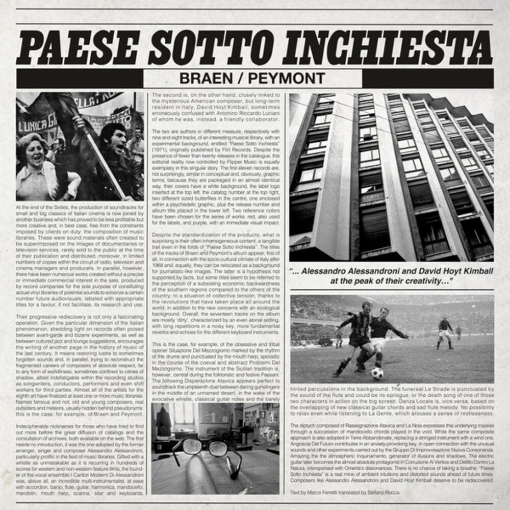 Braen / Peymont - Paese Sotto Inchiesta [LP] Vinyl Record