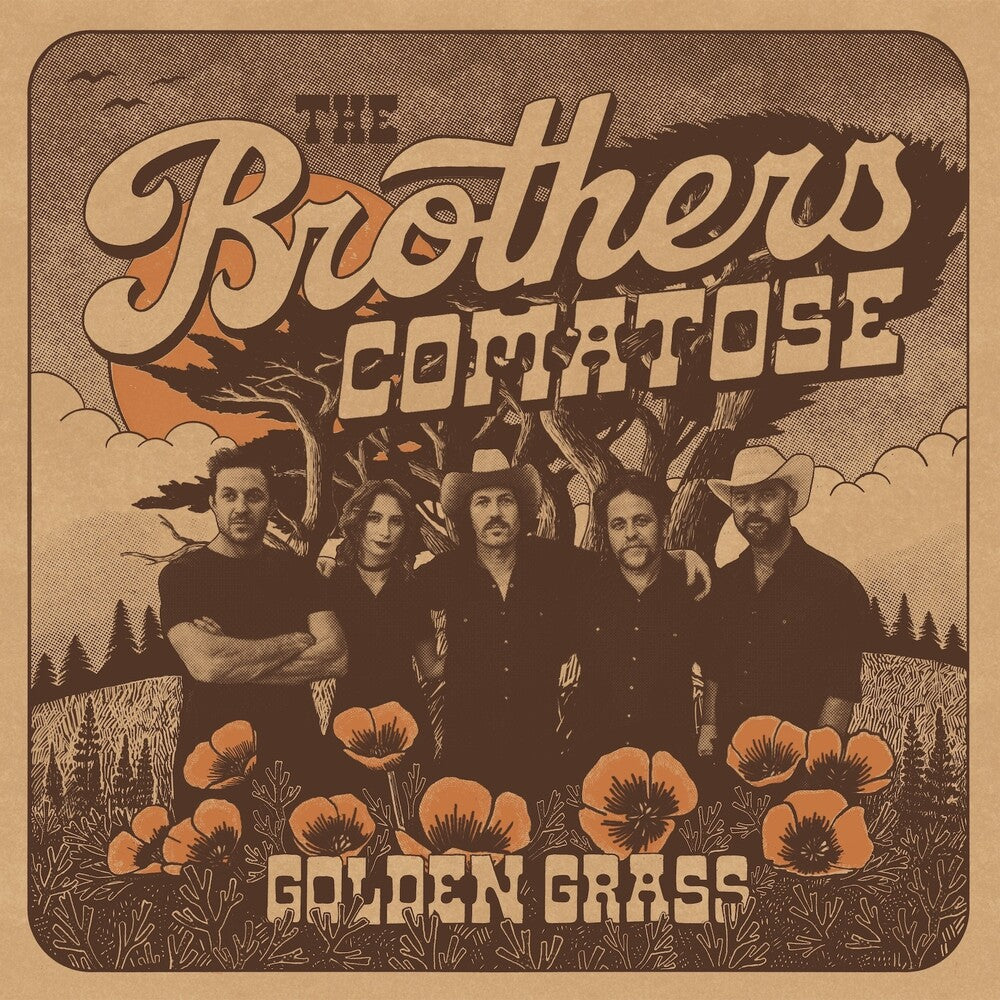Golden Grass - Splattered Orange & Blue [Colored Vinyl] Vinyl Record