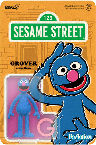 Sesame Street Reaction Figures Wave 05 - Grover - Sesame Street Reaction Figures Wave 05 - Grover - Collectibles