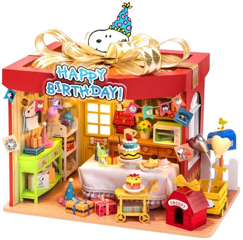 Snoopy Birthday Party Wooden Kit (lighting) - Snoopy Birthday Party Wooden Kit (lighting) - Collectibles