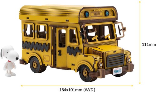 Snoopy School Bus Wooden Kit - Snoopy School Bus Wooden Kit - Collectibles