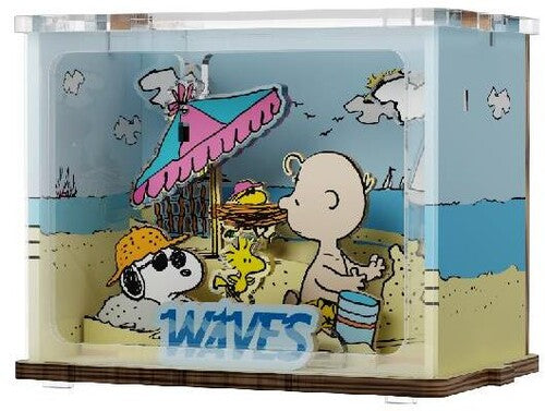 Snoopy Holiday Beach Wooden Wooden Mini Scene - Snoopy Holiday Beach Wooden Mini Scene - Collectibles