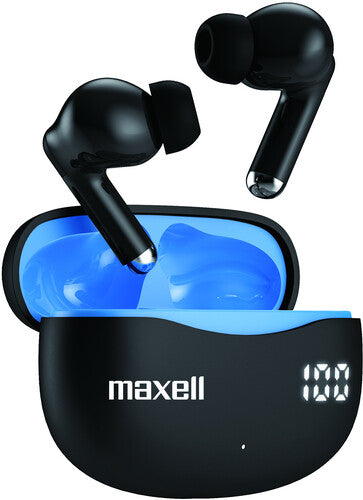 Maxell ANCBLU Bass 13 Bluetooth Earbuds ANC TWS Black - Headphones