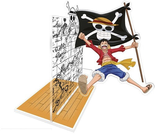 One Piece - Acryl Bookend - Luffy With His Flag - One Piece - Acryl Bookend - Luffy With His Flag - Collectibles