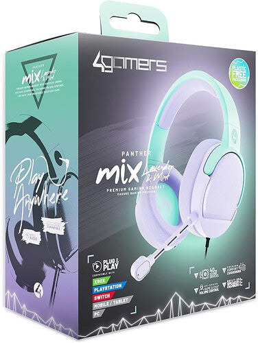4gamers Uni Panther Game Headset - Lavender Mint - 4gamers Uni Panther Game Headset - Lavender Mint - Game Accessories