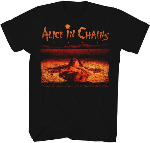 Alice In Chains Dirt Album Trk List Tshirt 2xl Blk - Alice In Chains Dirt Album Trk List Tshirt 2xl Blk - Apparel
