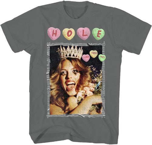 Hole Live Through This Tshirt Small Charcoal - Hole Live Through This Tshirt Small Charcoal - Apparel